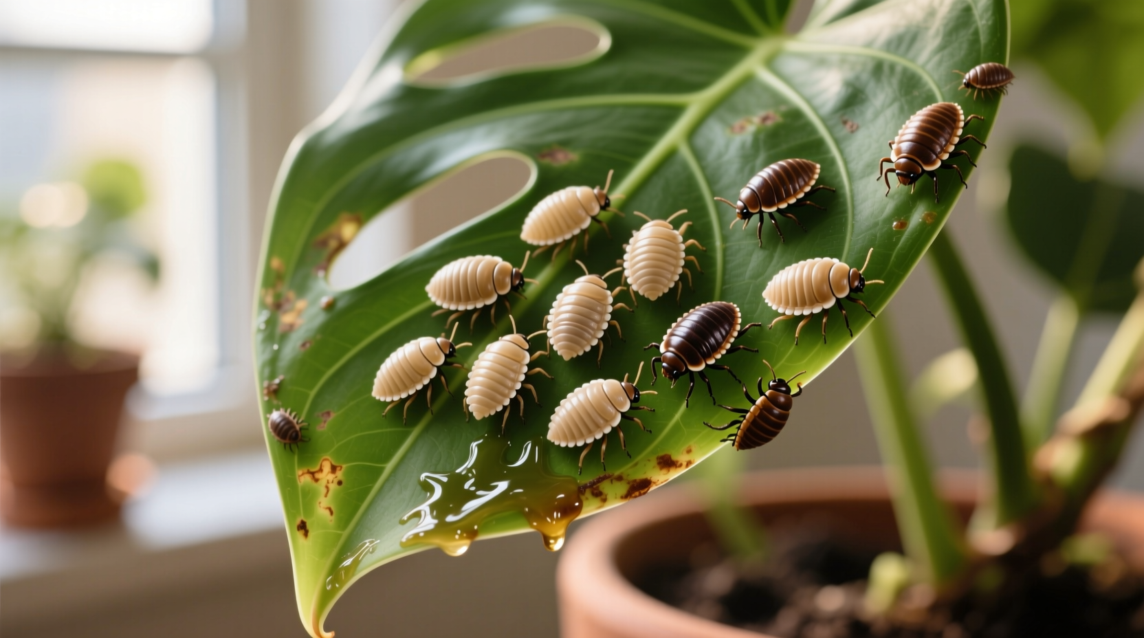 scale insects on houseplants