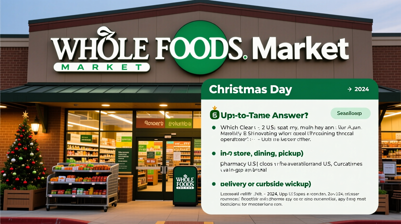 is wholefoods open on christmas day