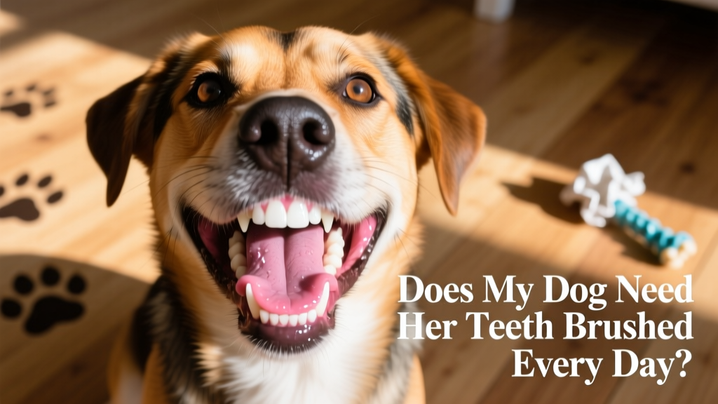 Close-up of a healthy dog's mouth showing clean teeth and pink gums