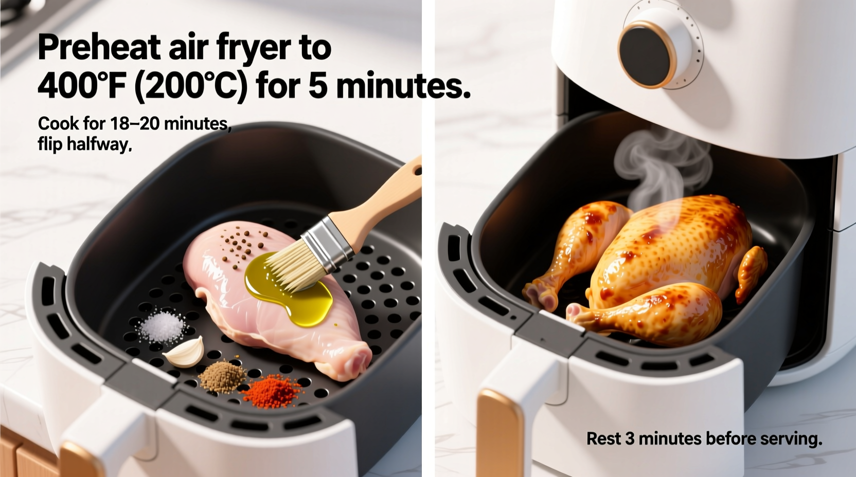 how to cook frozen chicken breast in air fryer