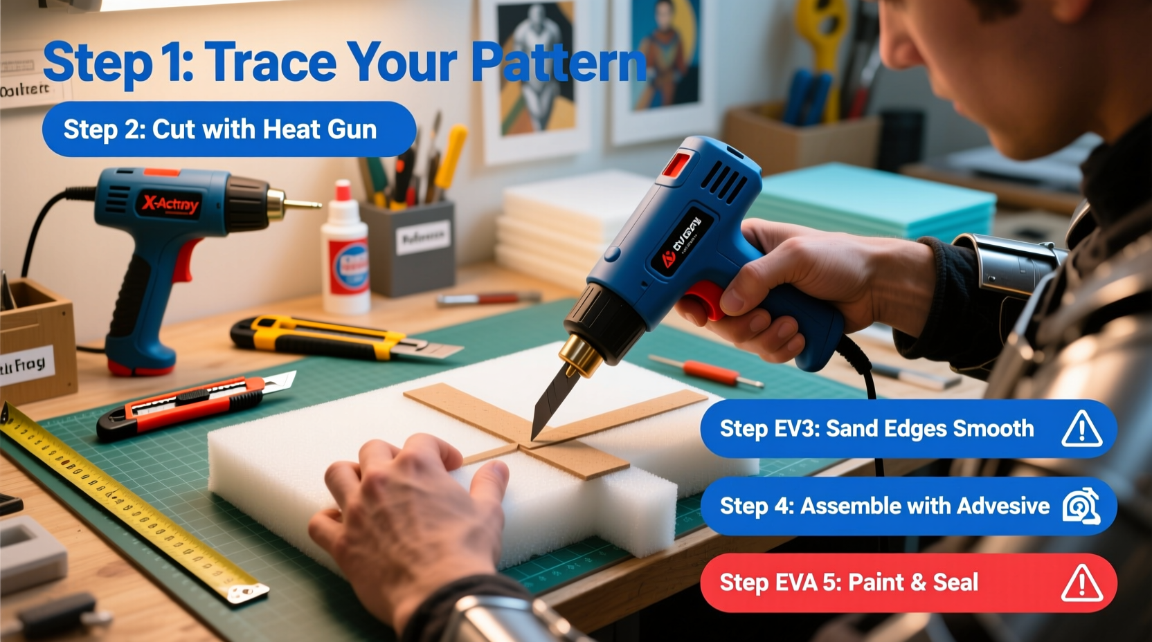 cosplay beginner guide how to make armor out of eva foam