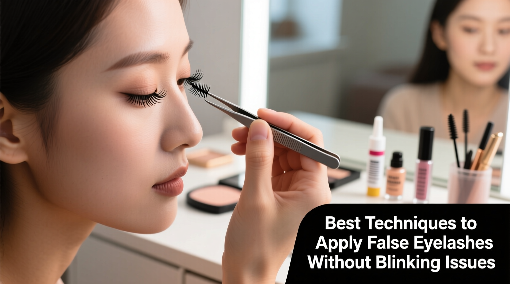 best techniques to apply false eyelashes without blinking issues