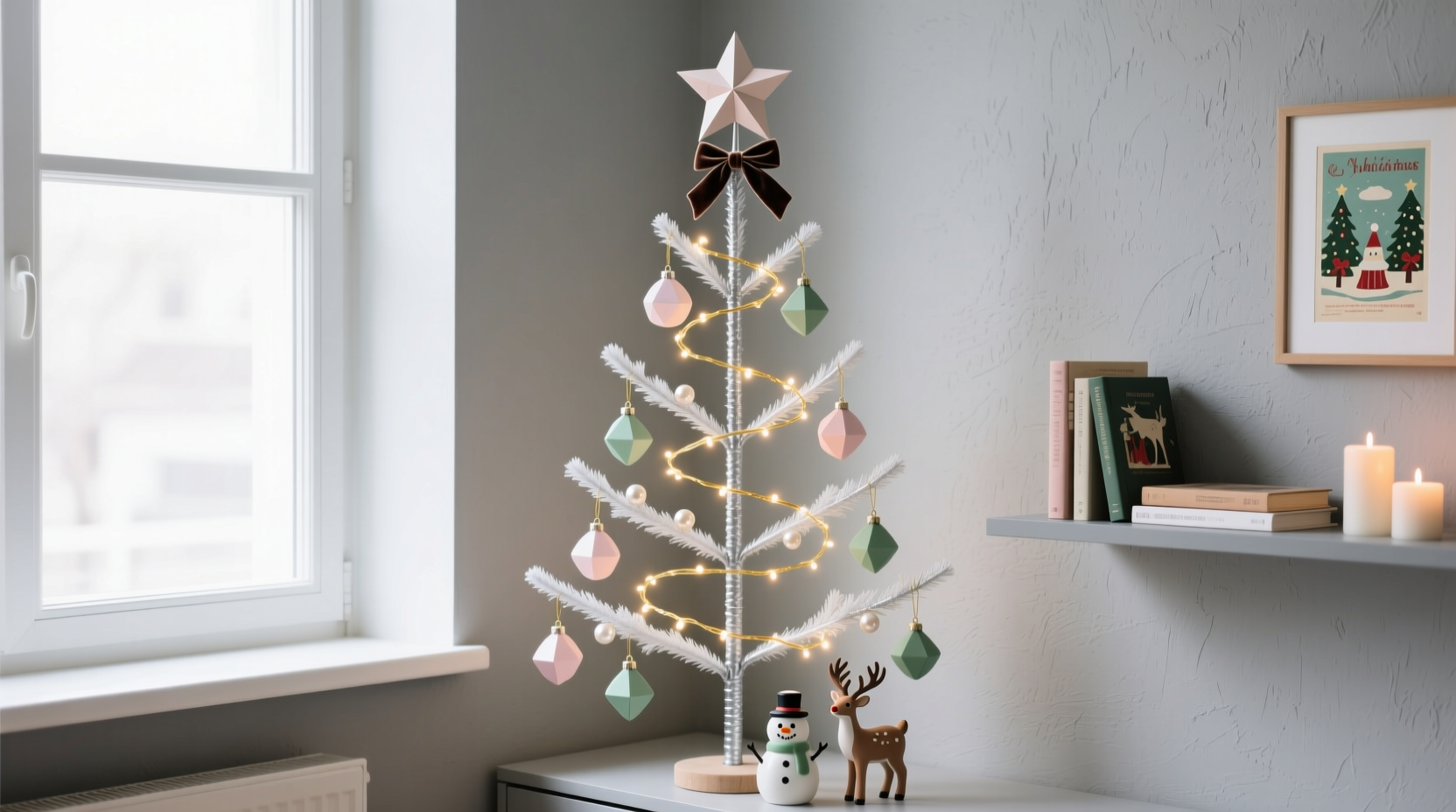 how to style a christmas tree in a studio apartment with no space