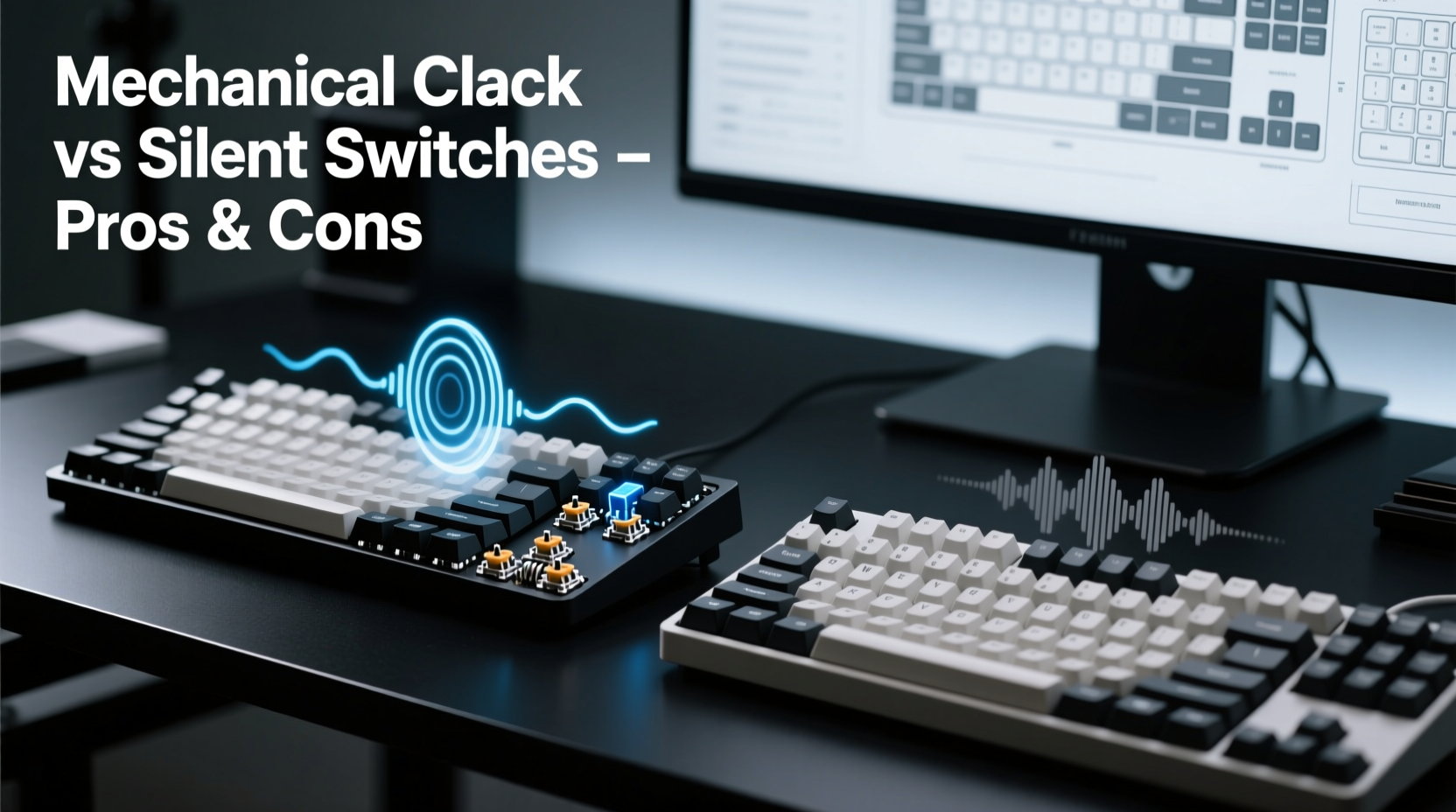 mechanical keyboard clack vs silent switches pros and cons