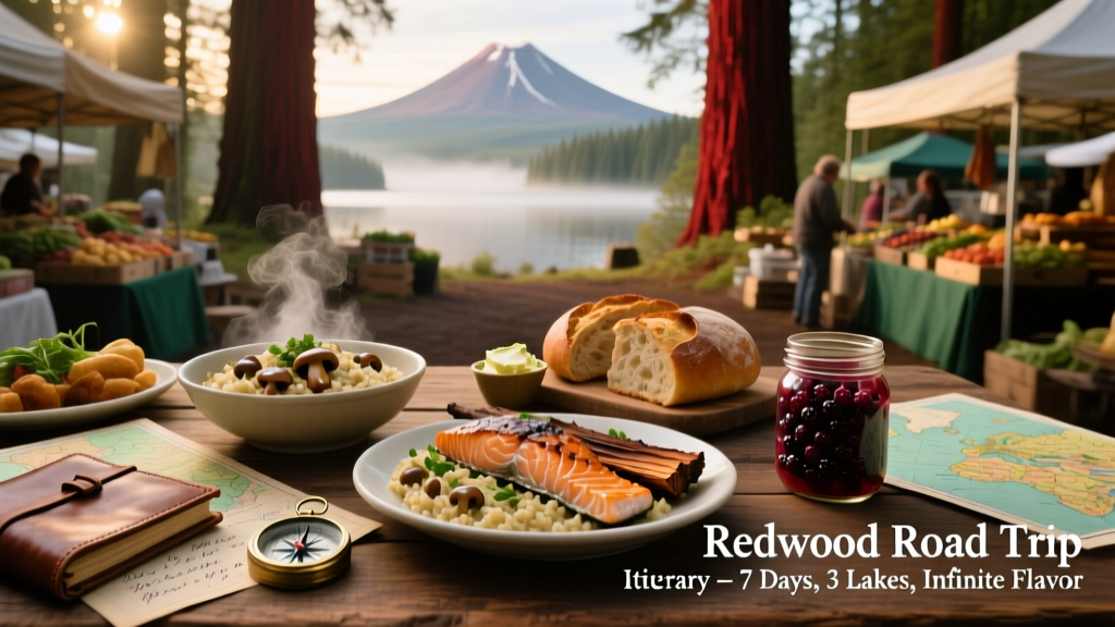 Lassen Volcanic, Crater Lake & Redwood National Parks Road Trip Itinerary: A Culinary & Scenic 7-Day Journey