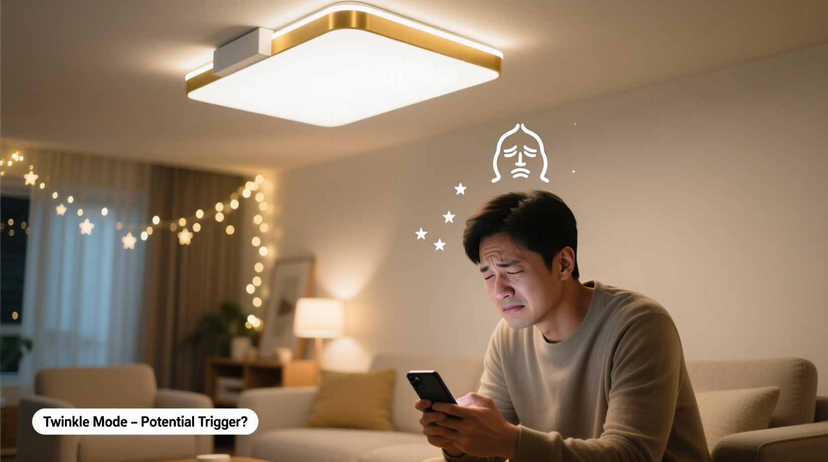 does twinkle mode on lights cause headaches sensitivity considerations