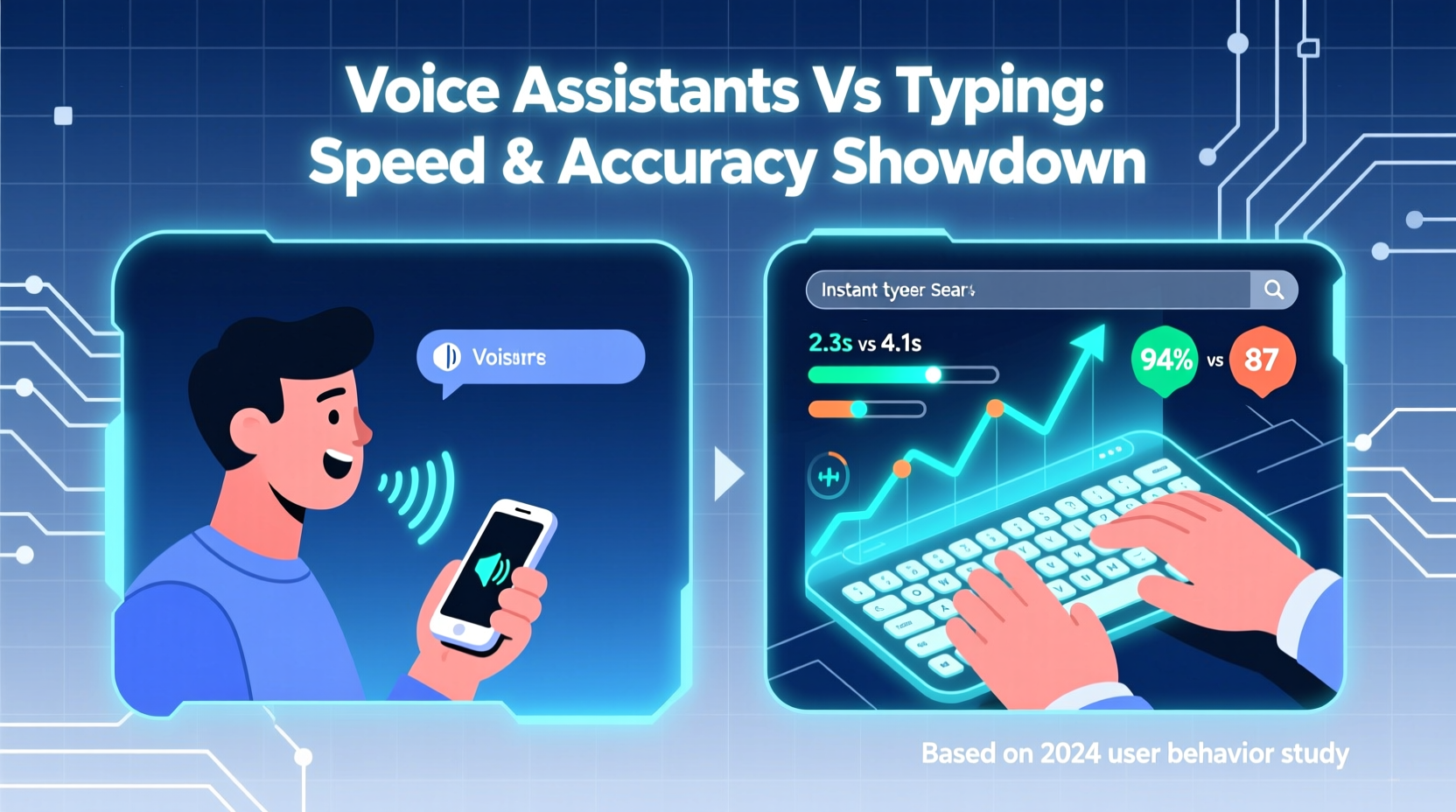 voice assistants vs typing searches which gives faster accurate results