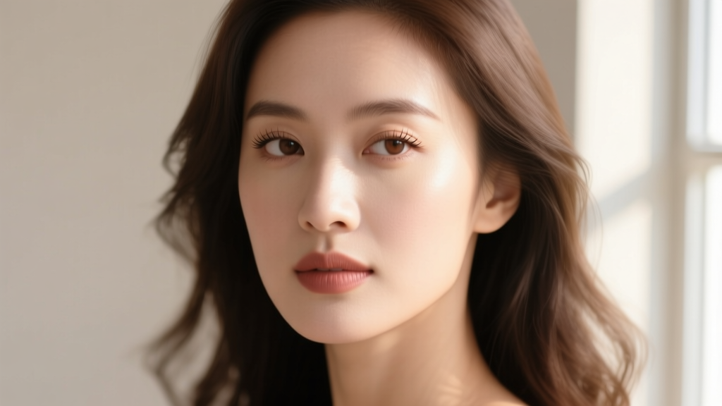 Close-up of a woman's ear wearing three perfectly sized gold hoop earrings of varying diameters, soft studio lighting