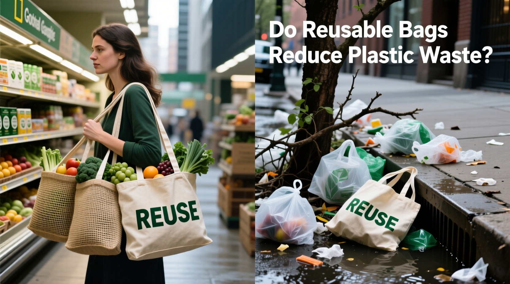 do reusable grocery bags really reduce plastic waste or create new problems