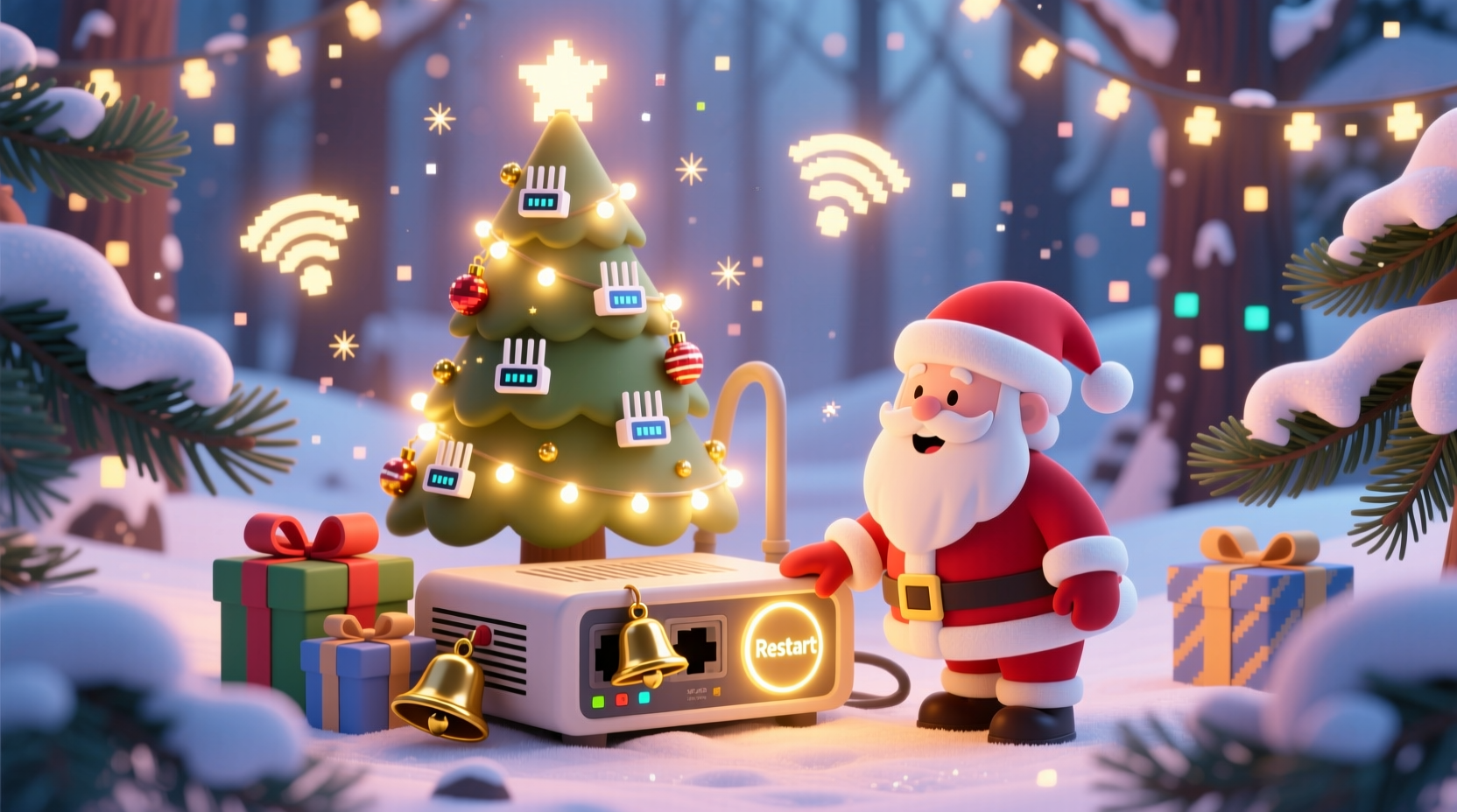 easily restart your overburdened router with a christma