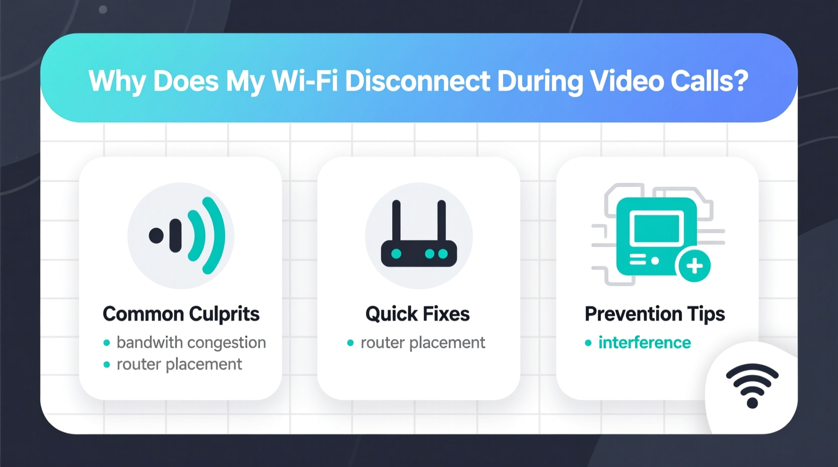 why does my wifi disconnect during video calls common culprits and fixes