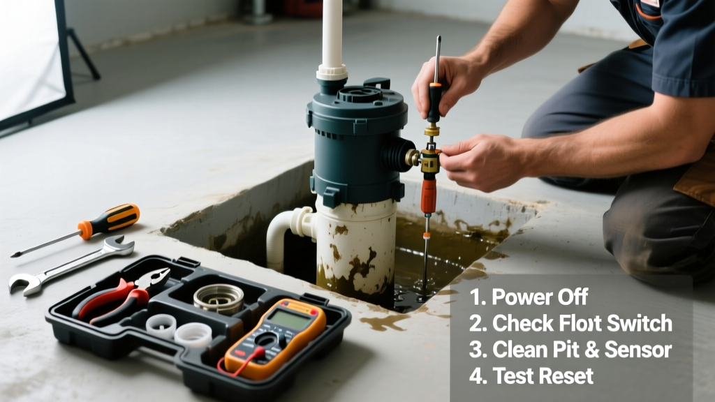 Sump Pump Running Constantly? Fix It Step by Step