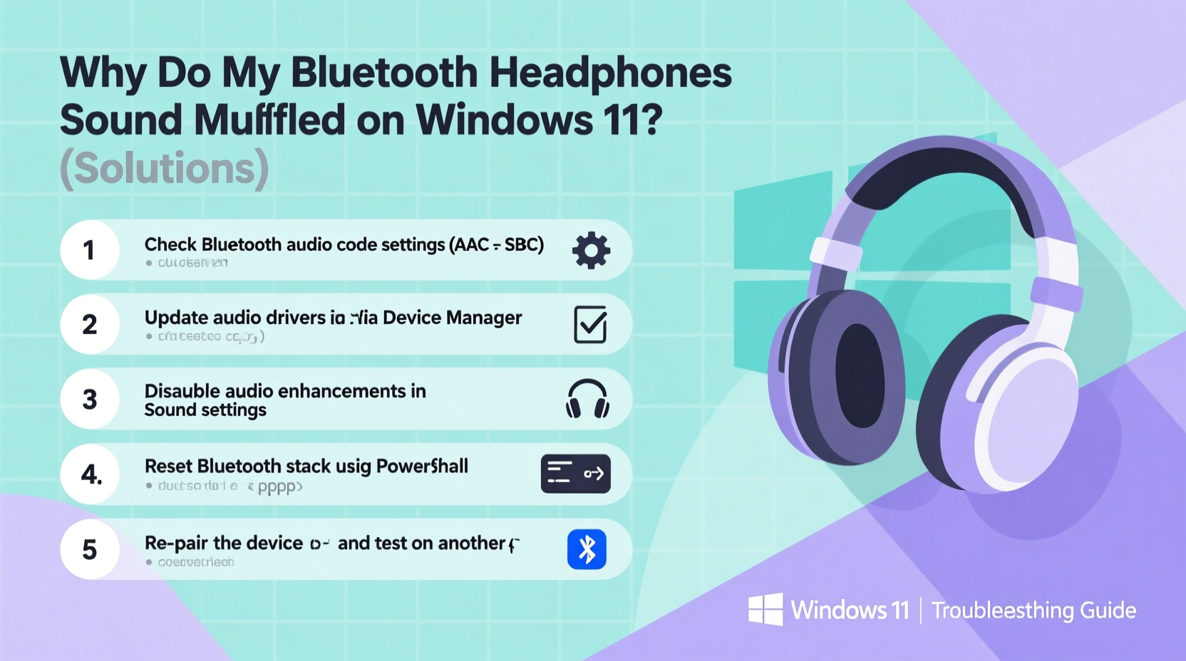 why do my bluetooth headphones sound muffled on windows 11 fixes