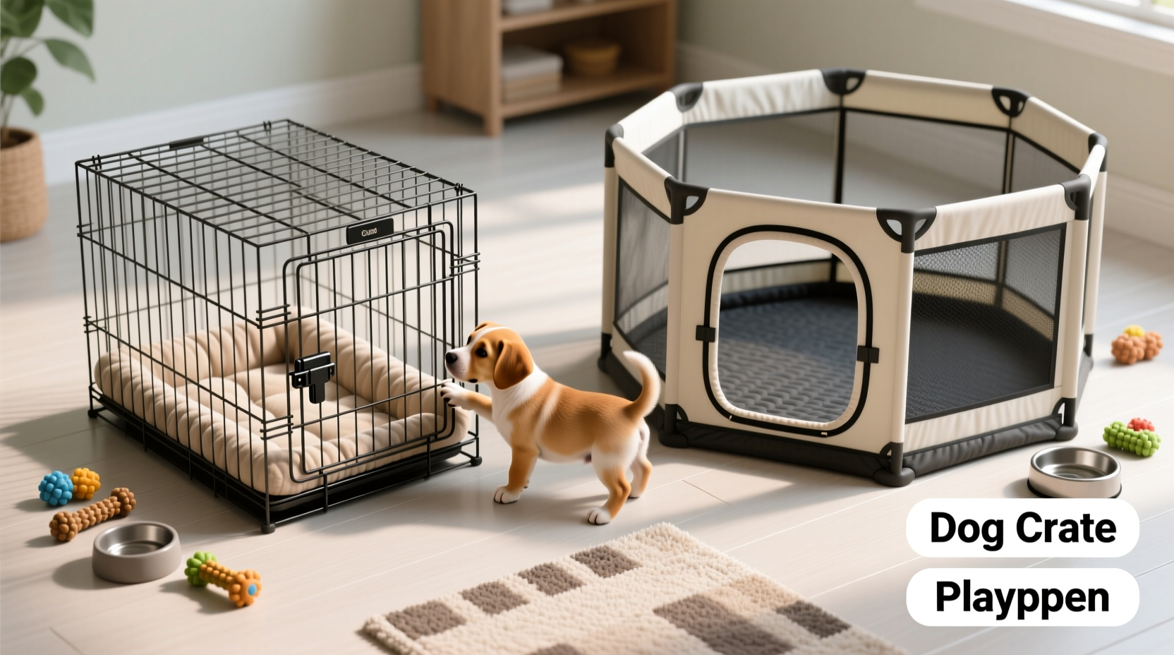 dog crate vs playpen which creates a safer environment for puppy training