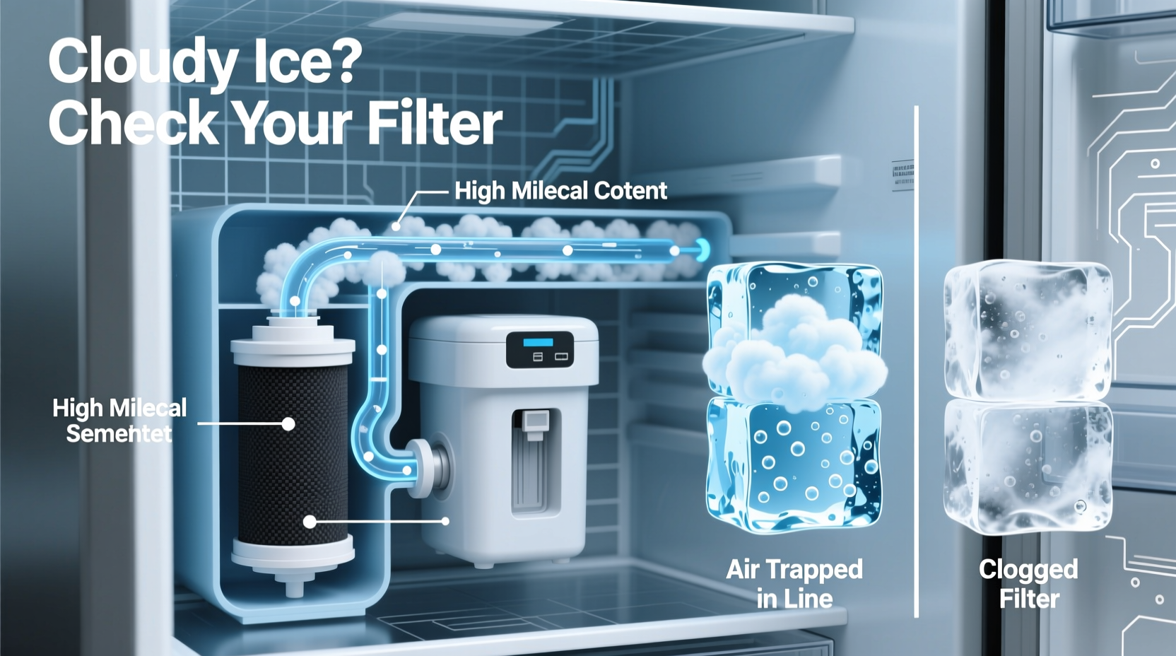 why is my ice maker producing cloudy ice water filter solutions