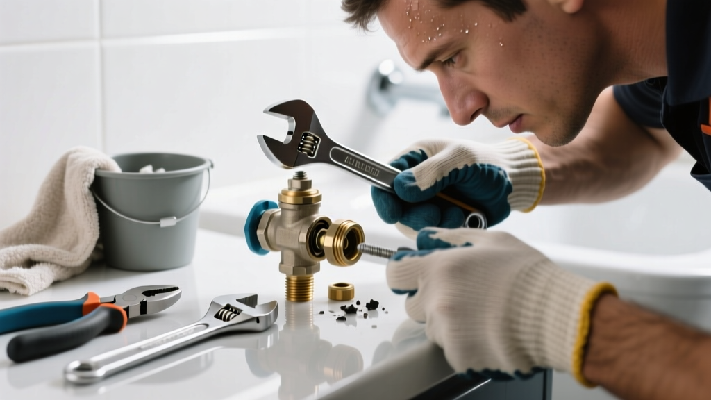 Fixing an Irrigation Valve Stuck in the Bathroom