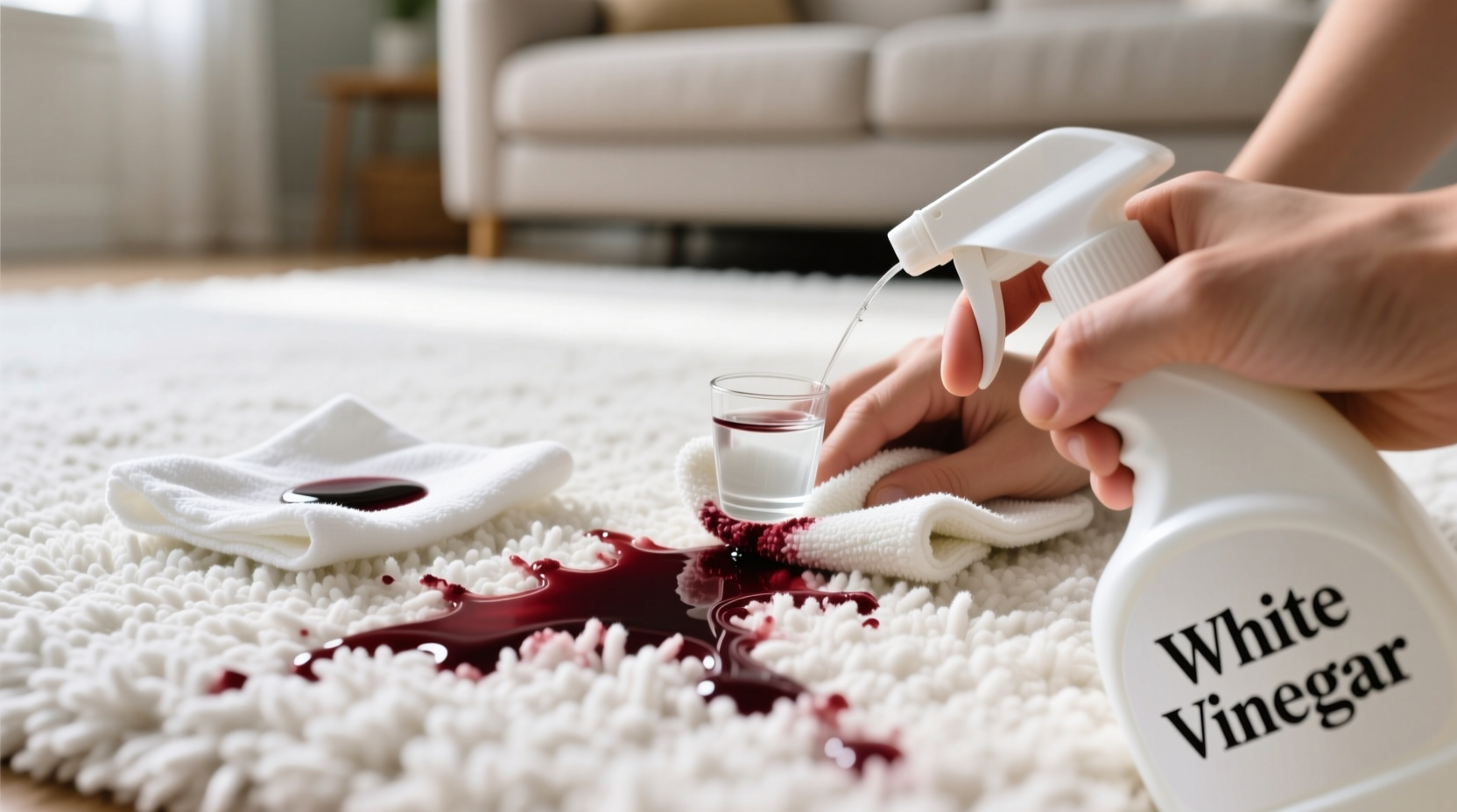 effective ways to remove red wine stains from white carpet before they set