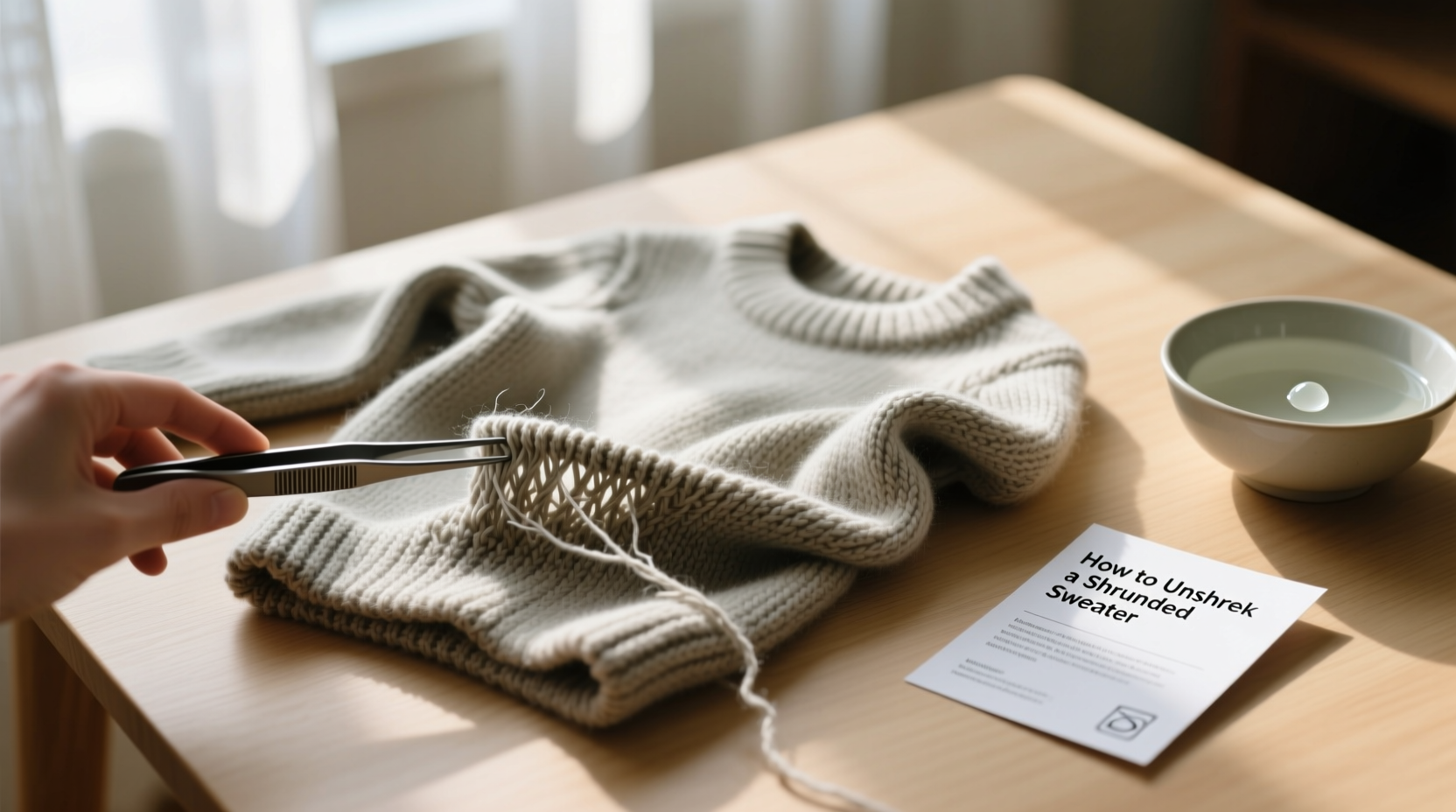 how to unshrink a shrunken sweater