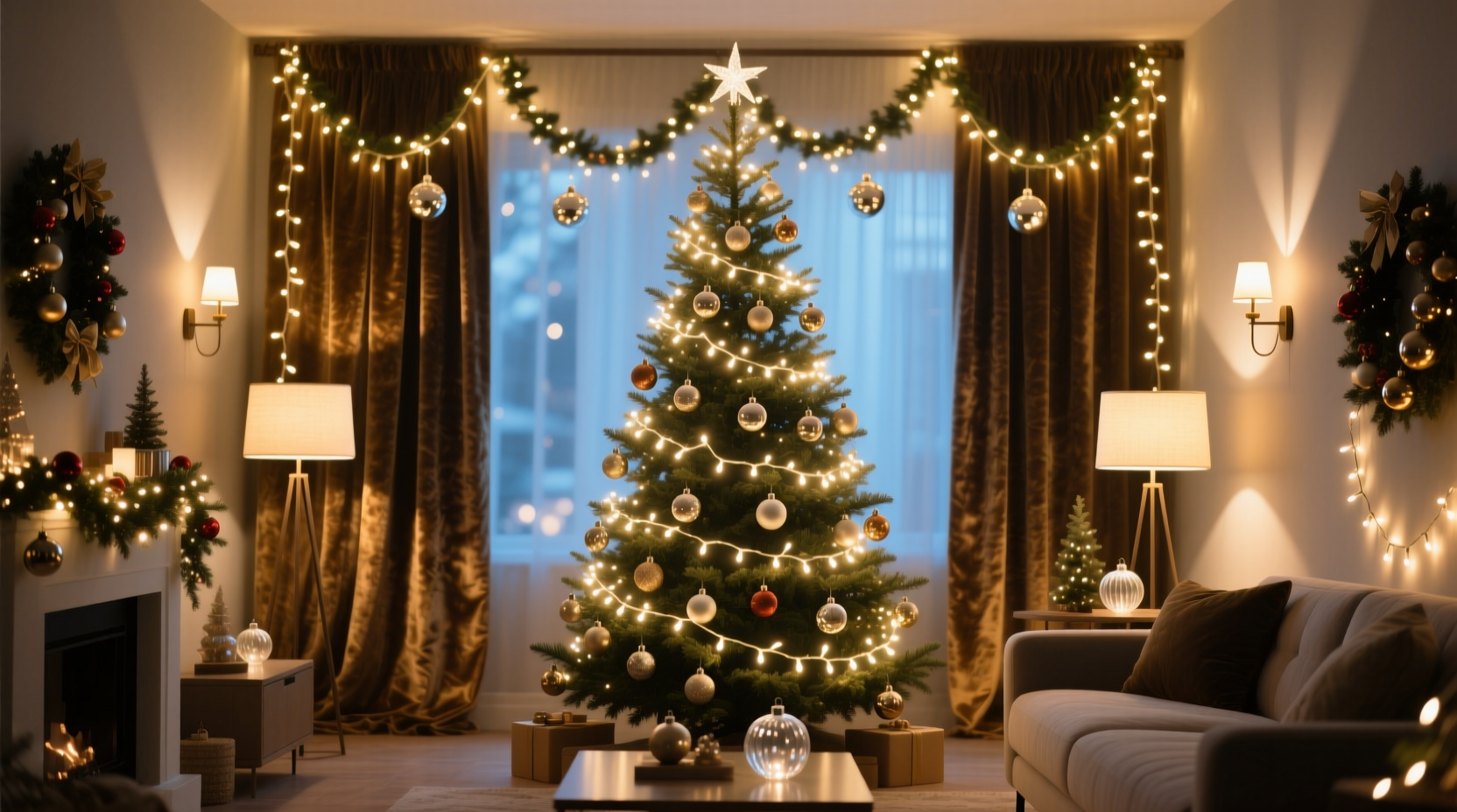 how to layer christmas lighting for depth without looking chaotic