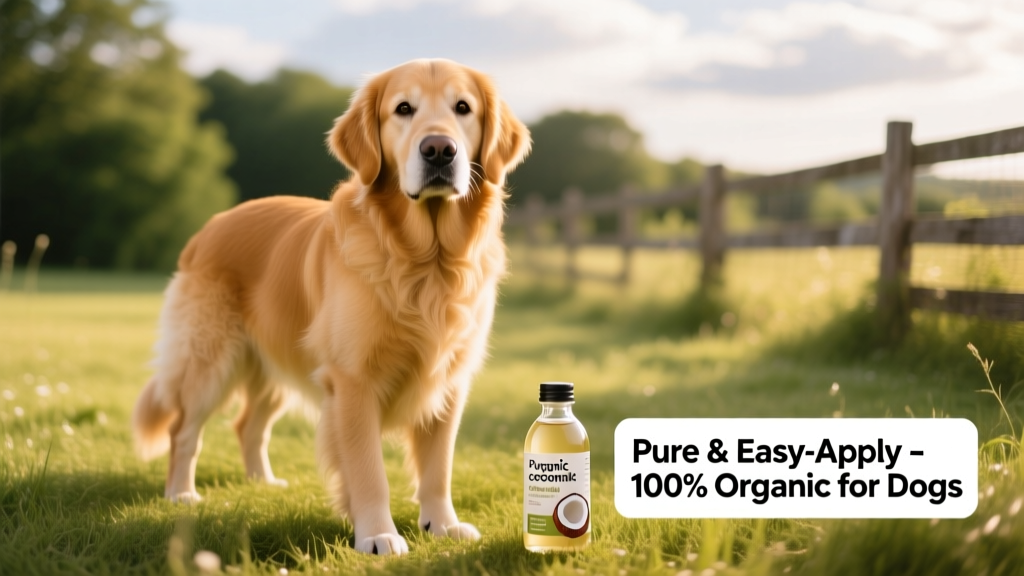 A dog with healthy, shiny coat and clean paws, standing on grass