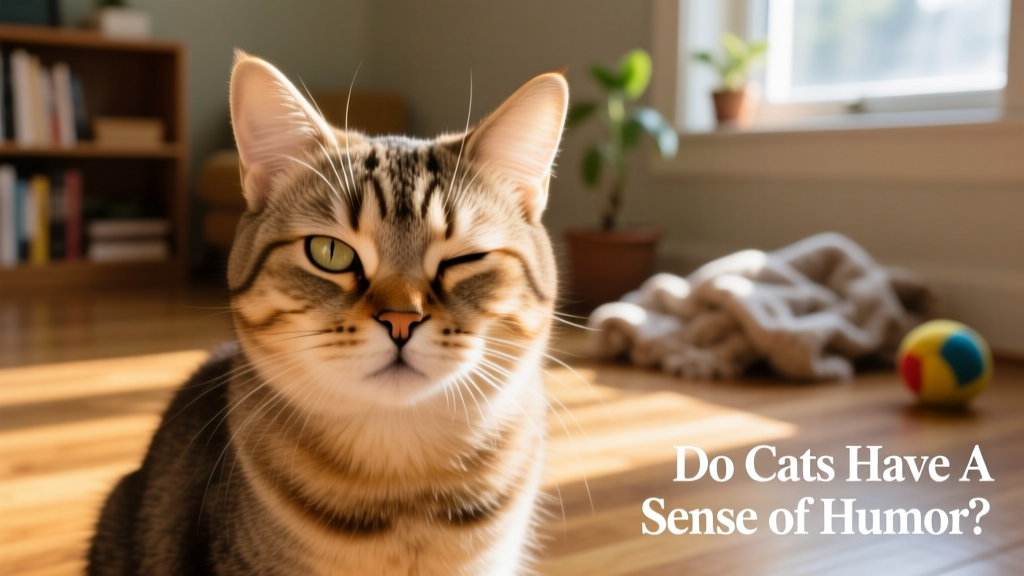Close-up of a relaxed cat making eye contact and performing a slow blink, conveying calm trust