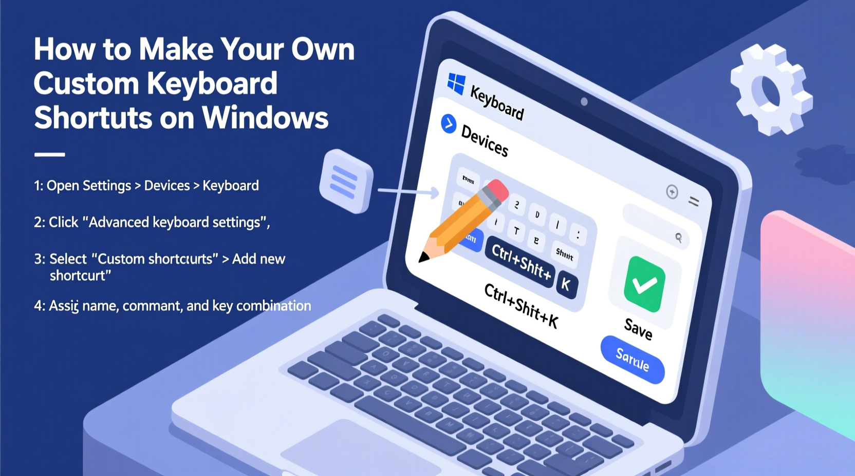 how to make your own custom keyboard shortcuts on windows