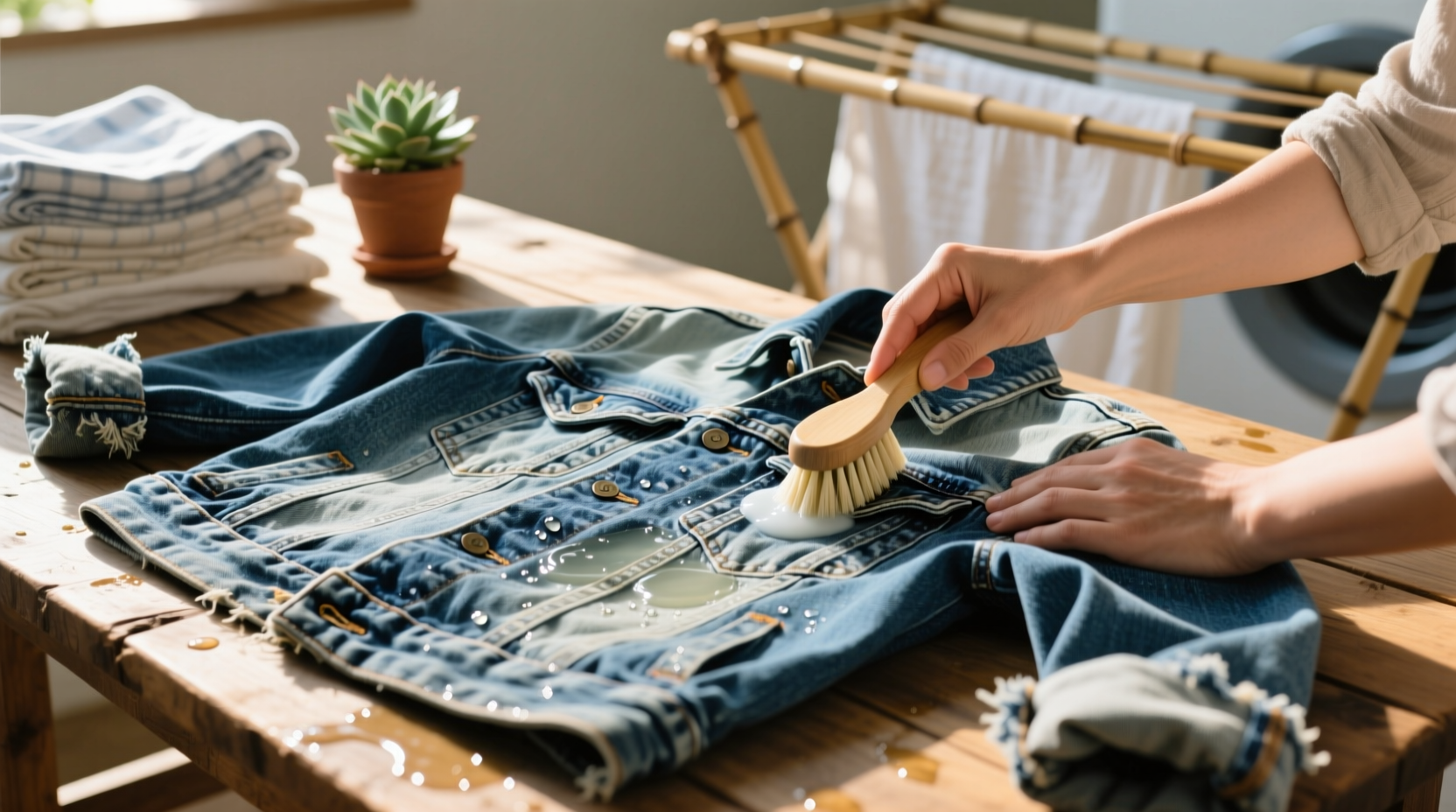 can you hand wash a dry clean only denim jacket
