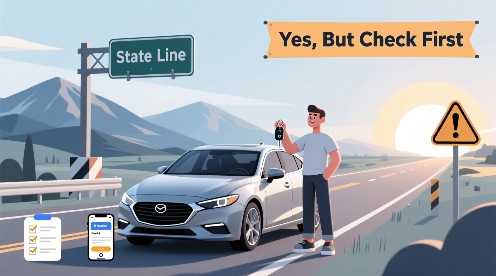 can you take a rental car out of state