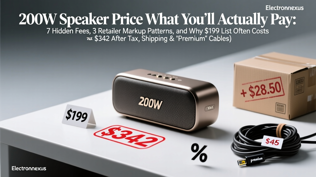 200W Speaker Price What You'll Actually Pay: 7 Hidden Fees, 3 Retailer Markup Patterns, and Why $199 List Often Costs $342 After Tax, Shipping & 'Premium' Cables