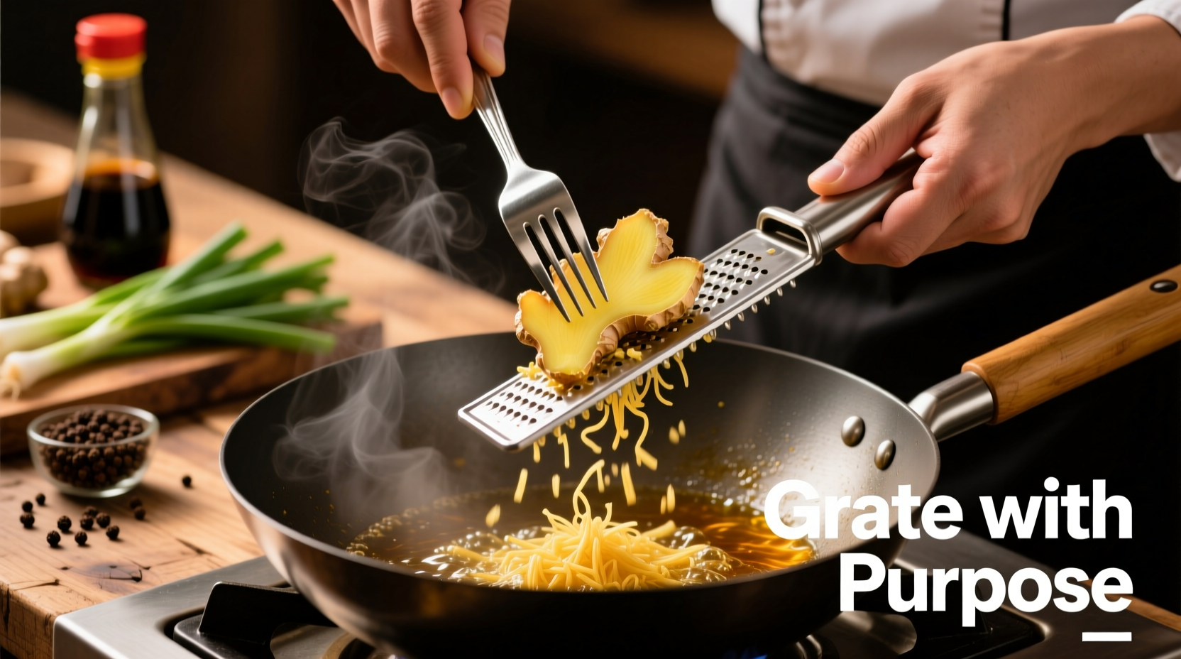 using fork and ginger in cooking techniques