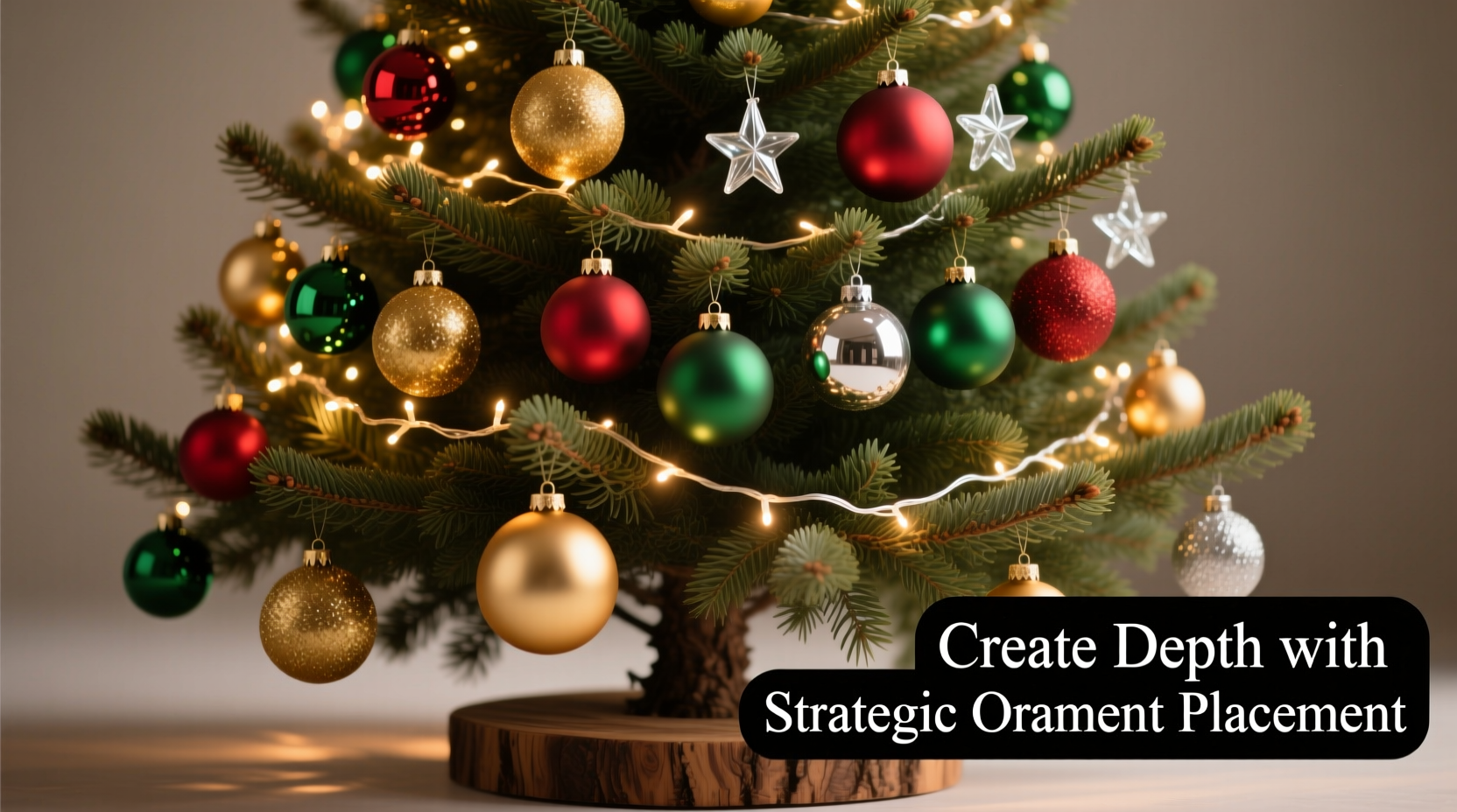 how to create depth on your christmas tree with strategic ornament placement