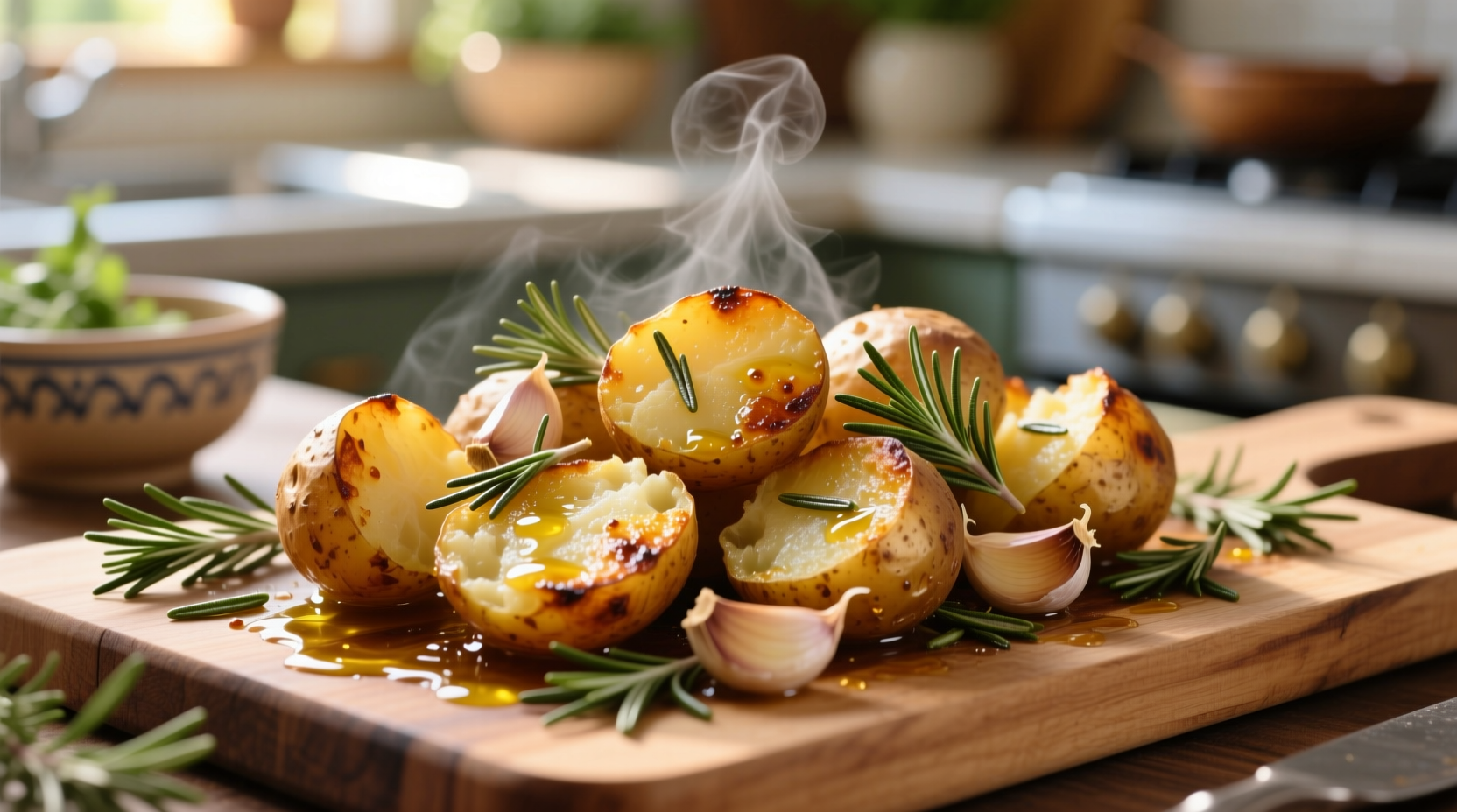 Perfect Rosemary Garlic Potatoes Recipe | Crispy & Flavorful
