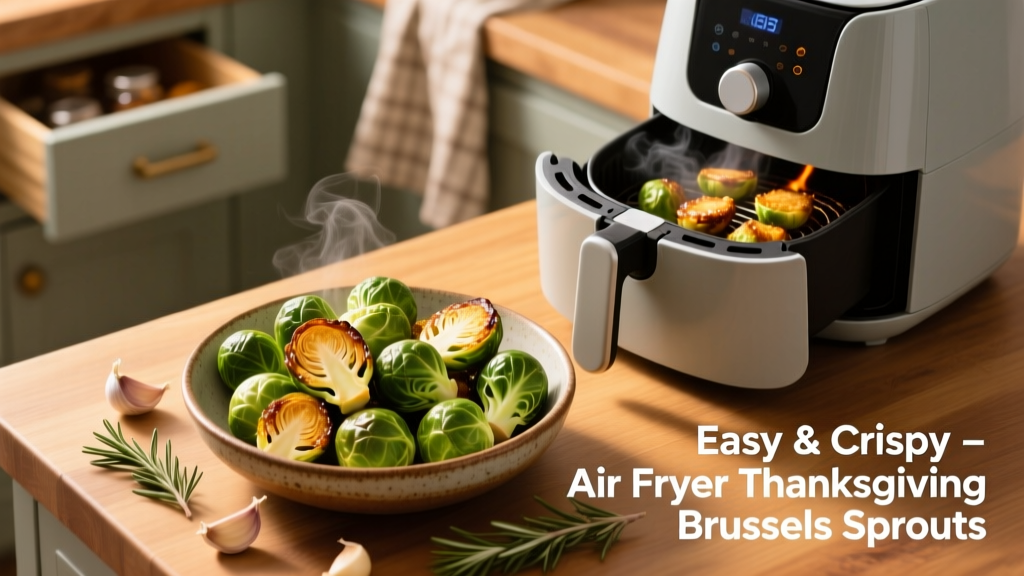 Air Fryer Thanksgiving Brussels Sprouts (Crispy & Easy)