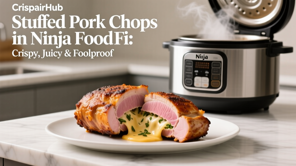 Stuffed Pork Chops in Ninja Foodi: Crispy, Juicy & Foolproof