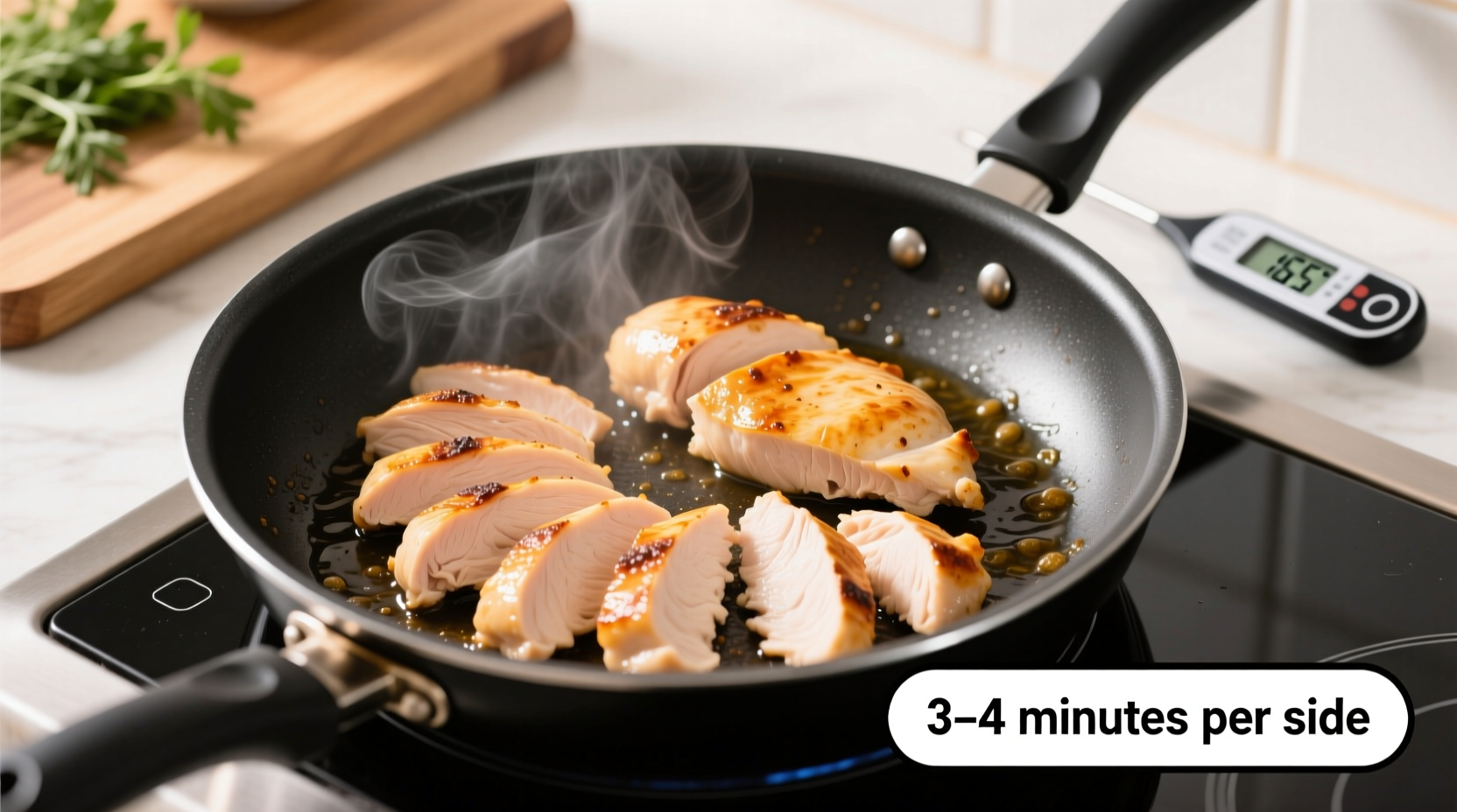 how long to cook thin sliced chicken breast