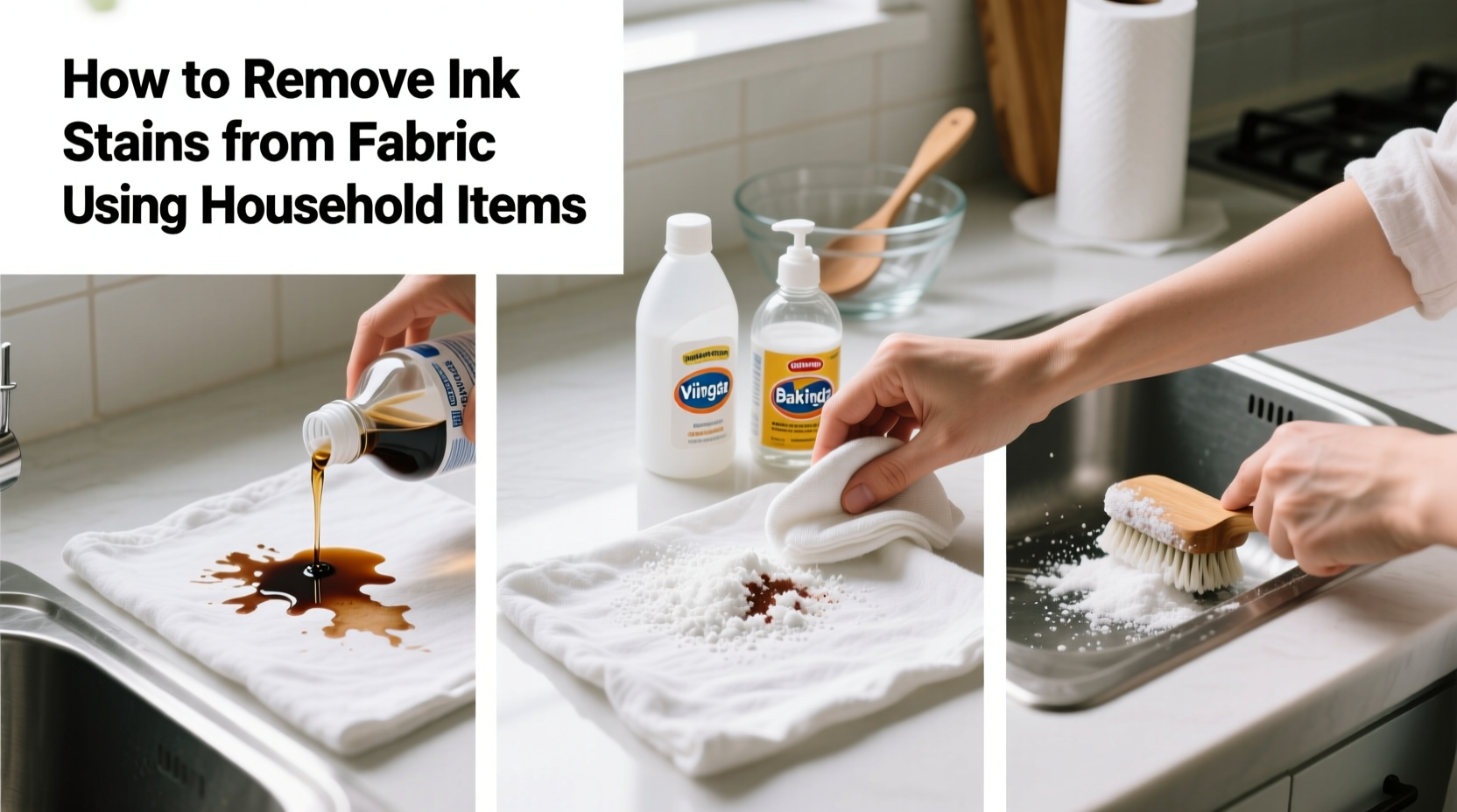 how to remove ink stains from fabric using household items