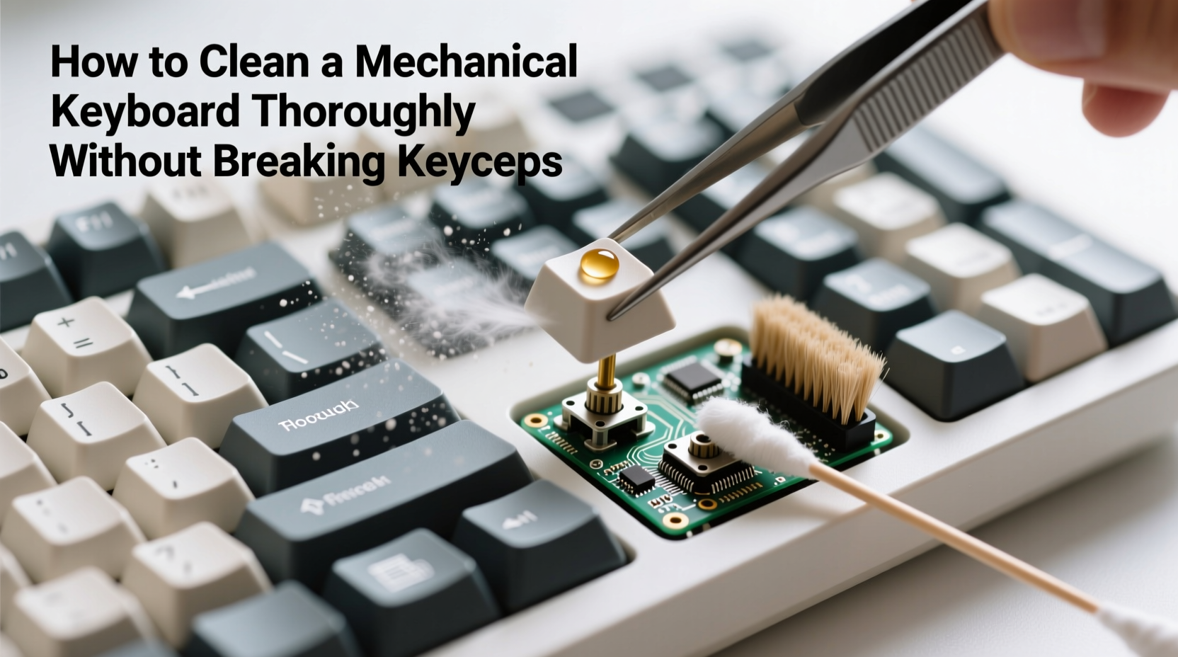 how to clean a mechanical keyboard thoroughly without breaking the keycaps