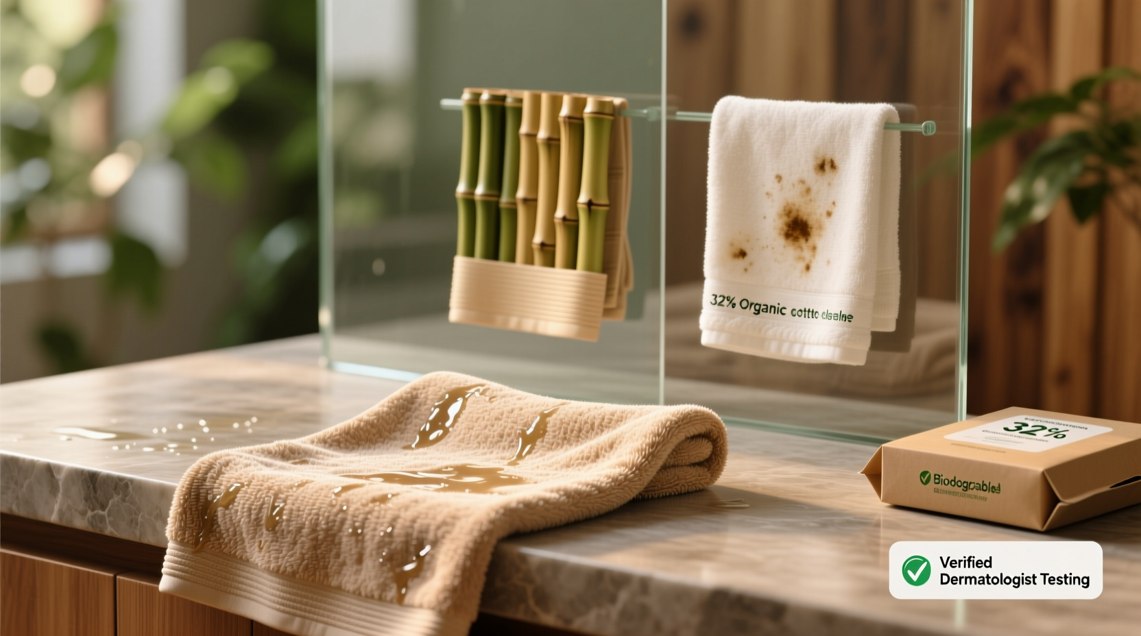 bamboo fiber vs organic cotton for cleanser residue