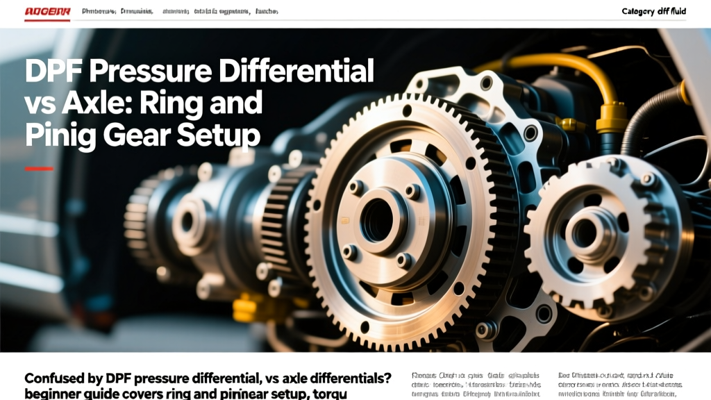 DPF Pressure Differential vs Axle: Ring and Pinion Gear Setup