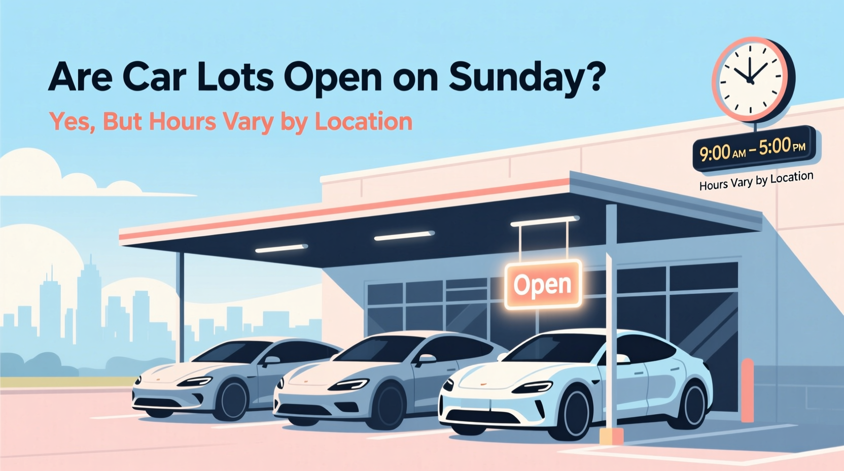 are car lots open on sunday