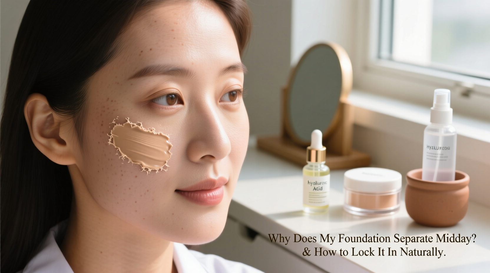 why does my foundation separate midday and how to lock it in place naturally