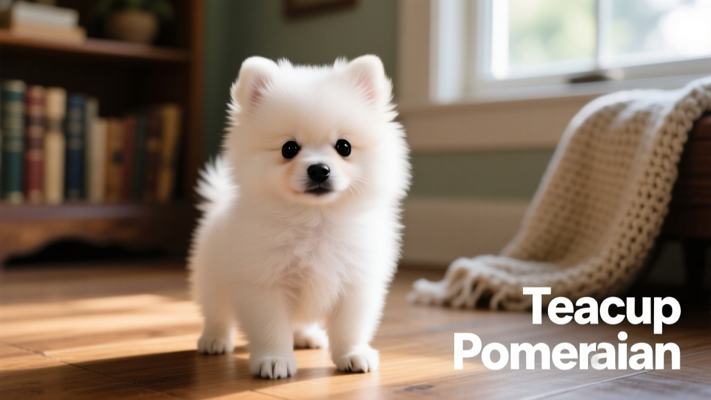close up portrait of teacup pomeranian puppy