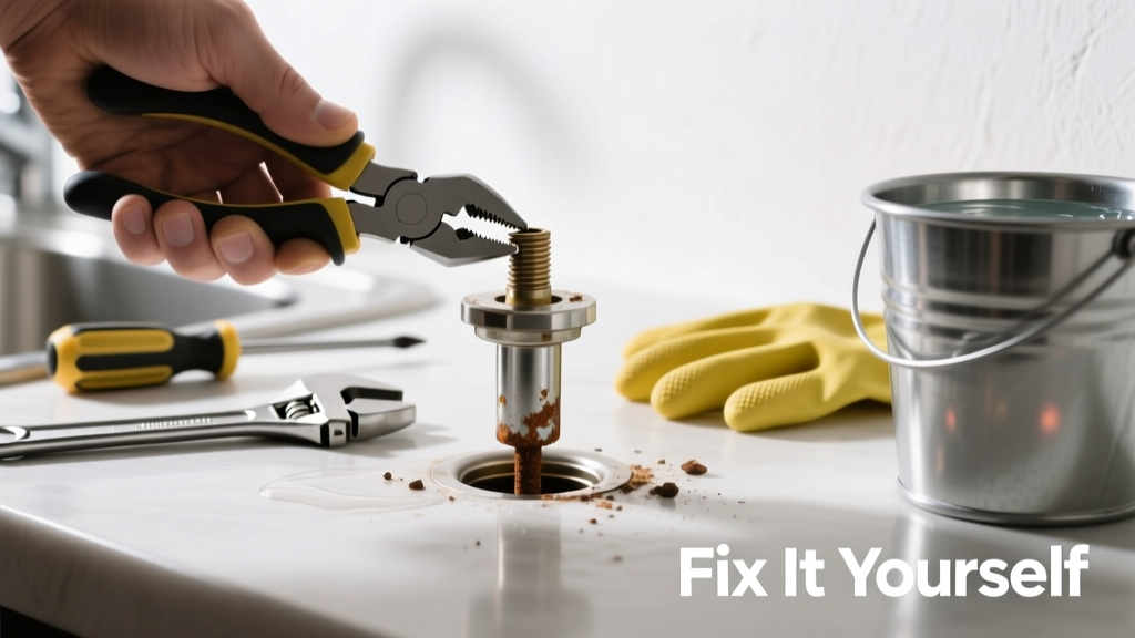 Stuck Kitchen Drain Cleanout Plug: Fix It Yourself
