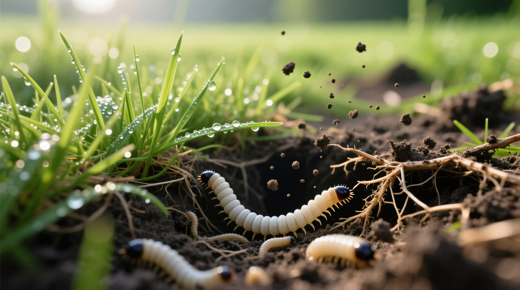 signs of grubs in lawn