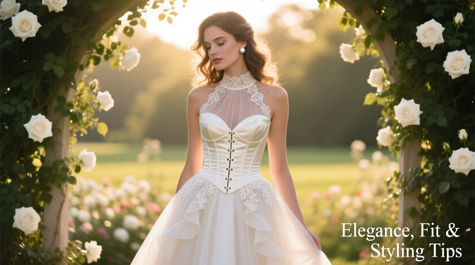 a line corset wedding dress