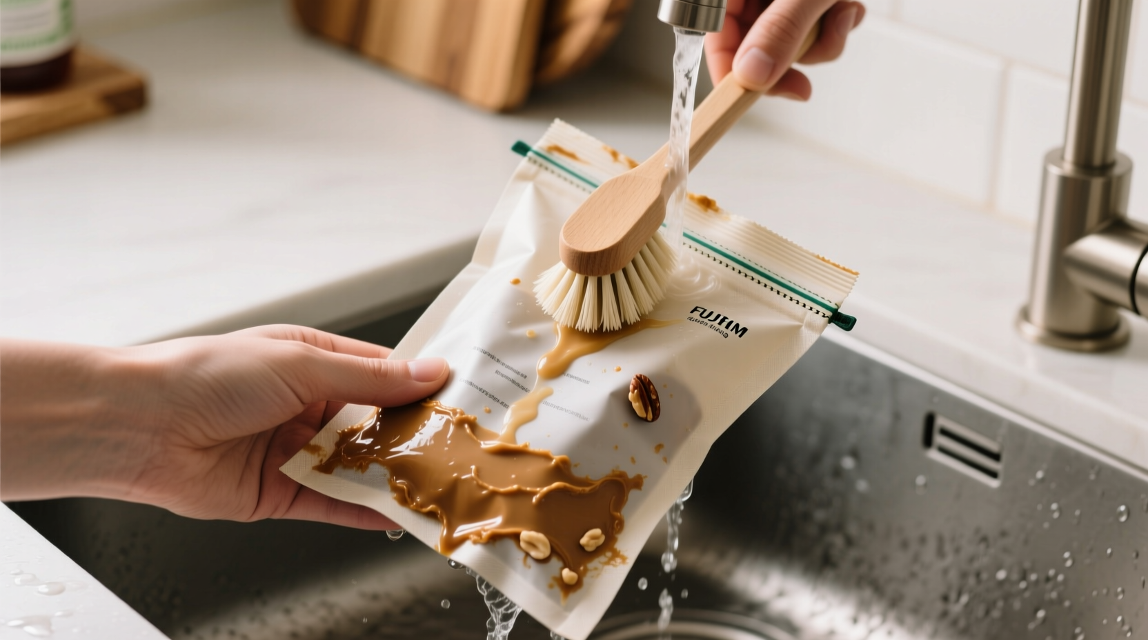 how to sanitize reusable snack bags after nut butter