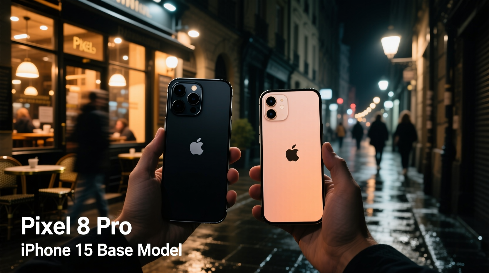 pixel 8 pro vs iphone 15 base model camera test in low light