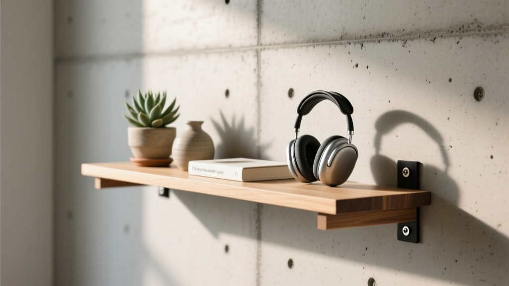 How to Install a Wall Shelf Rack on Concrete