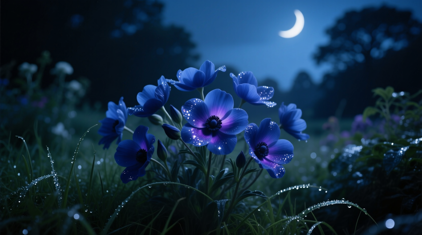 natural dark blue flowers