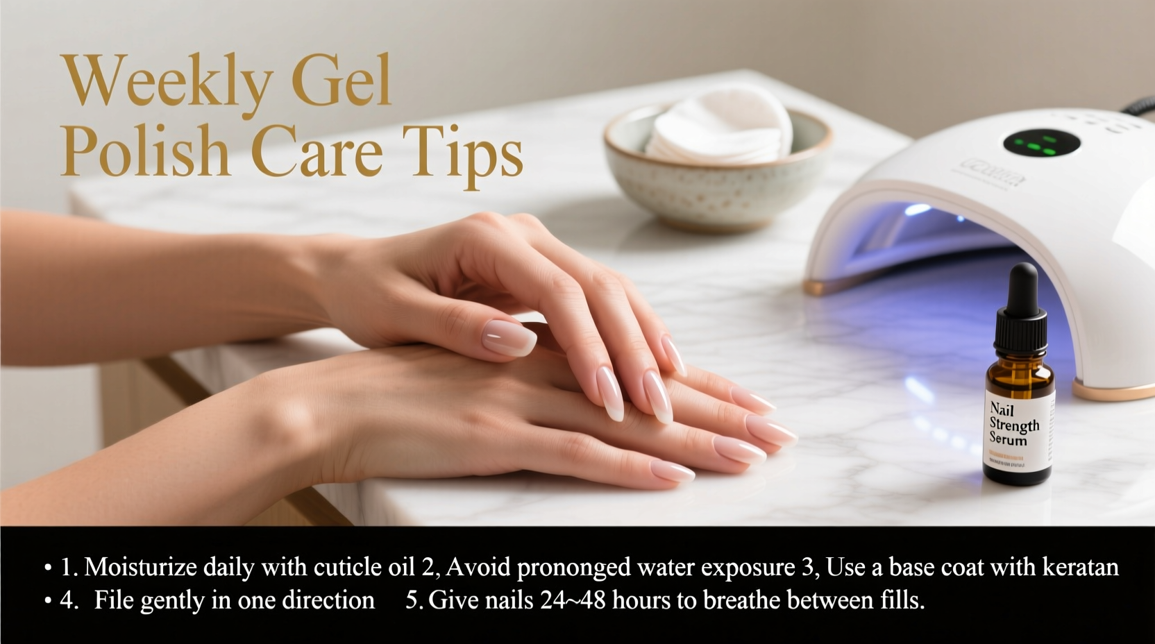 how to keep your nails strong while wearing gel polish weekly care tips